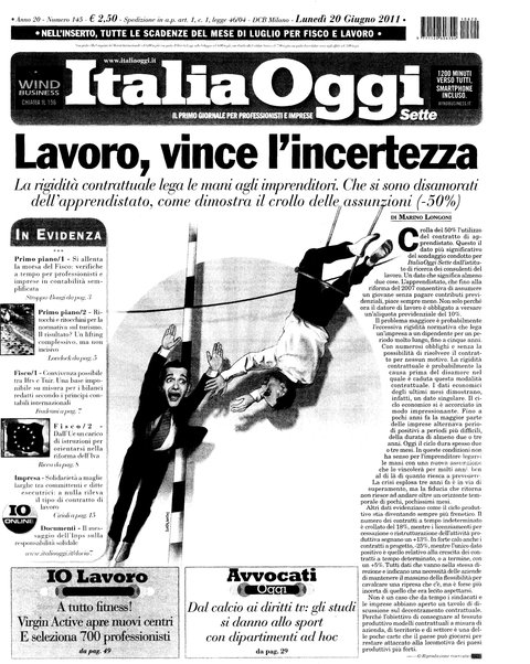 Italia oggi : quotidiano di economia finanza e politica